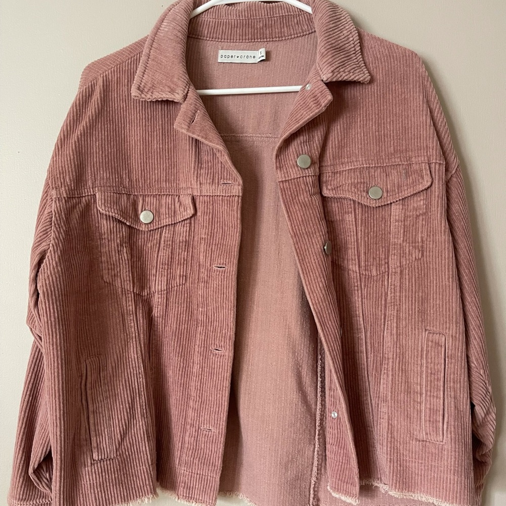 Paper Crane Corduroy Shacket